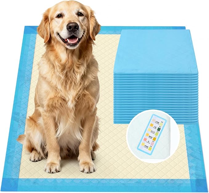 Gardner Pet Ultra Absorbent Thicker Dog Pee Pads Extra Large XL 28"x34" Leak-Proof Odor-Control Blue Puppy Training Pads Full Edge-Wrapping Pad for Dogs Dogs, Puppies, Doggie, Cats, Rabbits (30&1)