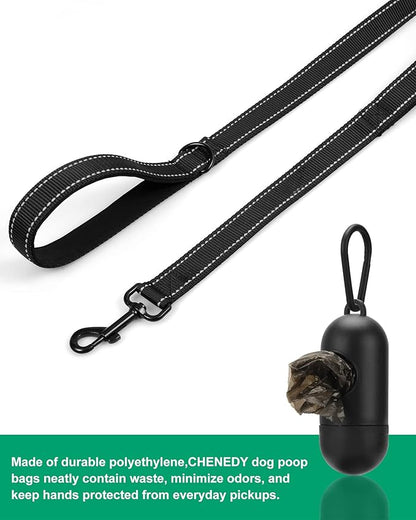 Dog Leash, Heavy Duty Dog Leash, Leashes for Large Breed Dogs .5FT.6FT, Double Handle Dog Leash, Reflective Training Lead, Perfect for Medium to Large Dogs(5FT, Red)