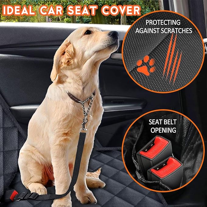 Dog Car Seat Cover for Back Seat for Genesis GV80 5 Seats 2021-2025, Dog Hammock for Car Waterproof Scratch Proof Back Seat Cover Accessories