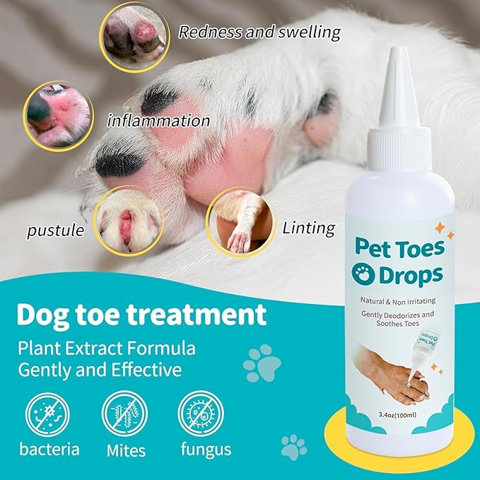 Dog Paw Cleaning Solution,3.4 FL Oz Pet Paw Cleaner,Dog Paw Cleaner, Pleasant Smell Dog Foot Cleaner, Deep Clean Paw Cleaner for Dogs and Cats,No Rinse Dog Paw Washer