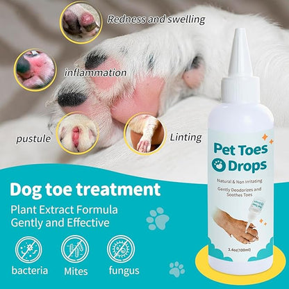 Dog Paw Cleaning Solution,3.4 FL Oz Pet Paw Cleaner,Dog Paw Cleaner, Pleasant Smell Dog Foot Cleaner, Deep Clean Paw Cleaner for Dogs and Cats,No Rinse Dog Paw Washer