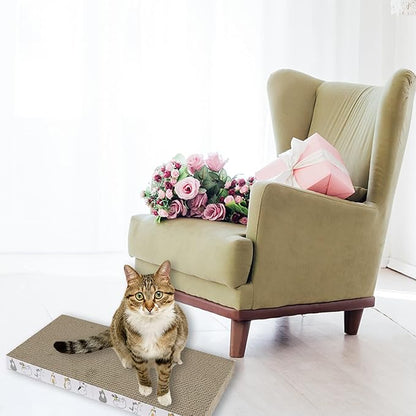 PatiencET Cat Scratcher Cardboard 3 PCS Cat Scratch Pad Reversible Scratcher Texture Design Durable Cat Scratching Pad