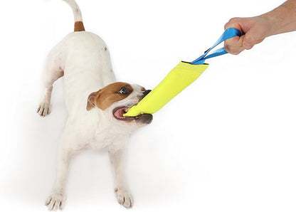 Dog Bite Tug Toy 10 inches - Durable, Interactive Toys for Medium to Large Dogs - Perfect for Tug of War, Fetch & Puppy Training - Safe Fire Hose Dog Tug with Strong Handle - Tough Floating Pull Toy