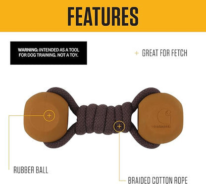 Carhartt Pet Training Tools, Durable Dog Tool for Tug and Fetch, Rope Bone (Carhartt Brown)
