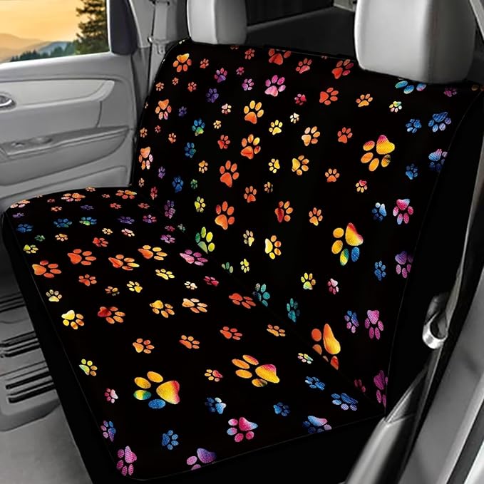 AFPANQZ Floral Design Car Seat Covers for Back Seat for Womens Car Rear Seat Covers Protector Car Interior Accessories Soft Cushion Cover Decorations Cloth Backseats Rear Seat Cushion