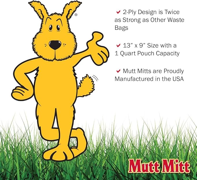 Mutt Mitt Dog Waste Pick Up Bag, 100-Count