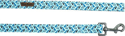 Cotton Dog Leash - Shark Print, Durable & Strong, Comfortable Padded, Gift for Small to Large Dogs