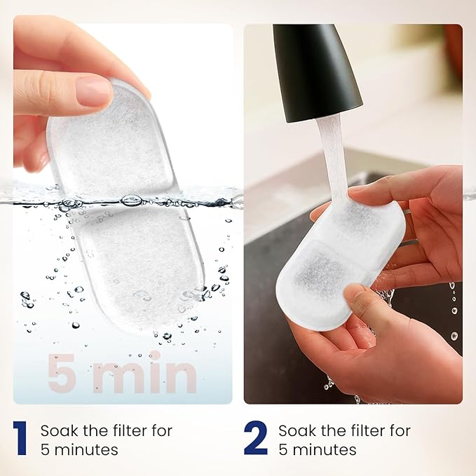 Cat Water Fountain Filter Replacement,18 Pcs(6 Carbon+ 6 Sponge+ 6 Cotton) for Pets Automatic Water Dispenser for Dogs, Compatible with 2.2L/3L/3.2L/3.5L/12L Stainless Steel Cat Fountains