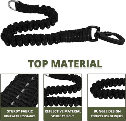 Long Dog Leash 15 FT: Heavy Duty Nylon Rope Leashes for Dogs Training with Reflective Threads Bungee and Padded Handle - Dog Lead for Large Small Medium Dogs Outside Walking Hiking