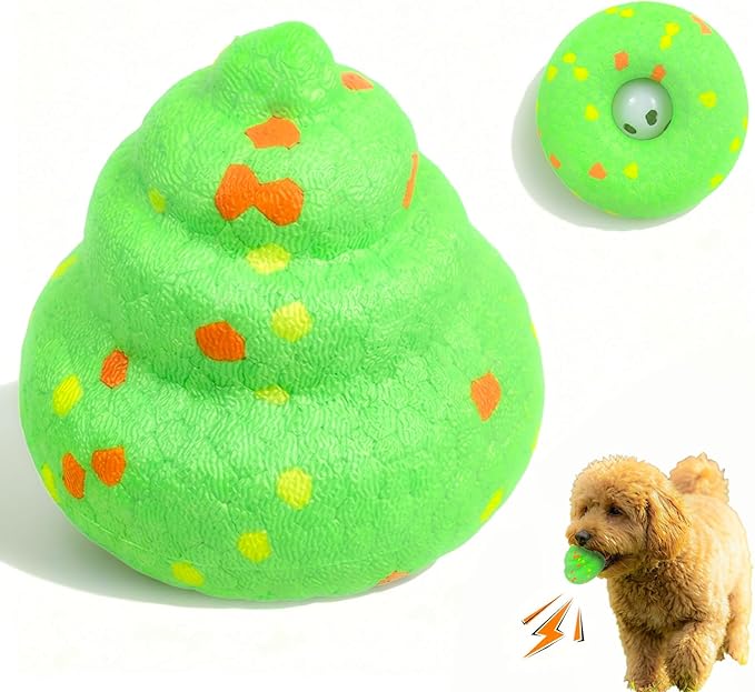 Interactive Funny Poop-Shaped Chew Sound Toy for Small and Medium-Sized Dogs, Durable ETPU Material, Used for Dog Playing and Training 2.7inch Puppy chew Toys for Teething High Elasticity