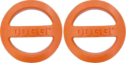 Van Ness Pets Doggi Catch and Carry Flying Disc Floating Dog Toy, Large, Orange (Pack of 2)