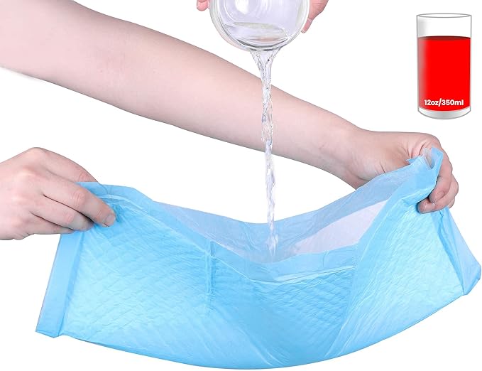 (100 Pads) CalPalmy Ultra Absorbency Pet Toilet Training Pads 18" x 13" Moisture Locking Technology Turns Liquid into Gel - Perfect for Rabbits and Guinea Pigs