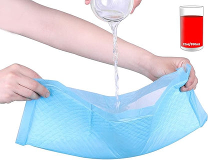 (100 Pads) CalPalmy Ultra Absorbency Pet Toilet Training Pads 18" x 13" Moisture Locking Technology Turns Liquid into Gel - Perfect for Rabbits and Guinea Pigs