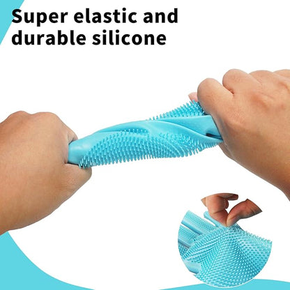 Pet Grooming Gloves - Cat and Dog Glove Brush, High Efficiency Pet Hair Removal Massage Gloves, Silicone Bath Cleaning Gloves (1 Pair)