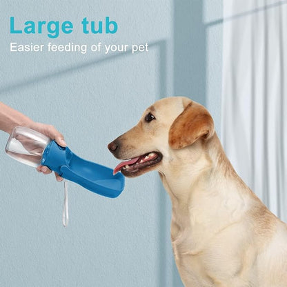 Portable Dog Small Animals Water Bottle for Walking 19 OZ or 12 OZ Pet Water Bottles for Puppy Medium Large Dogs Little Animals Water Dispenser Dog Small Animals Water Bowl