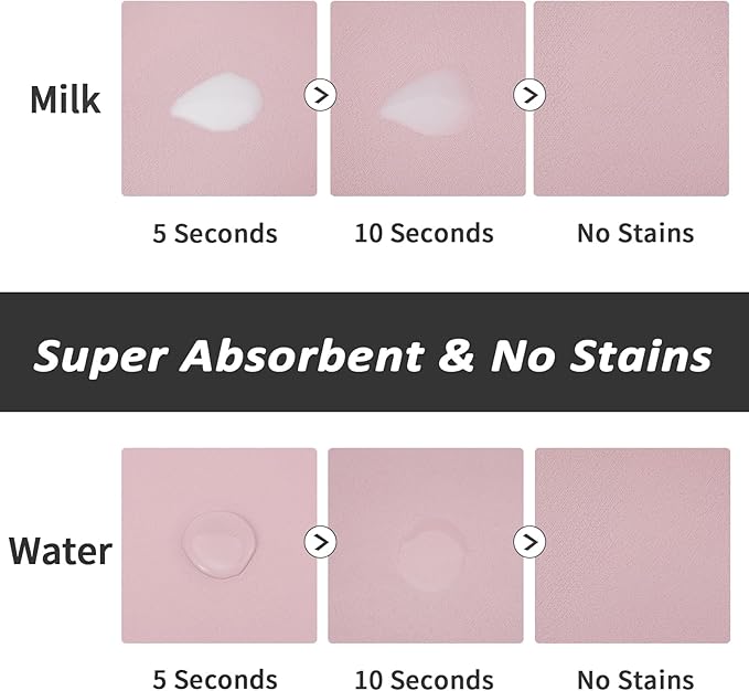 Dog Food Mat - Absorbent Cat Mat for Food and Water, No Stains Pet Feeding Bowl Mat, Easy to Clean Pet Placemats, Quick Dry Dog Water Dispenser Mat for Messy Drinkers | Paw Pink 12"x 19"