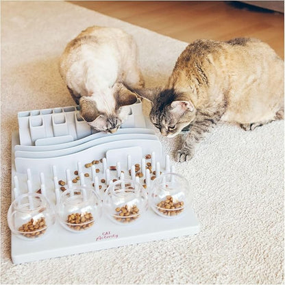 TRIXIE Fun Board Strategy Game for Cats, Puzzle Toy, Treat Dispenser, Interactive Play, Mental Stimulation