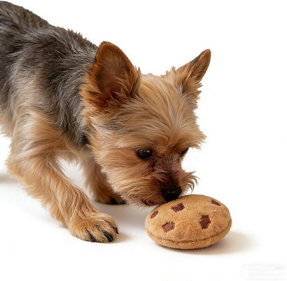 Dog Cookies Toys, Plush Chew Squeaky Toy for Small & Medium Dogs, Funny Dogs Gifts Dog Party Toys