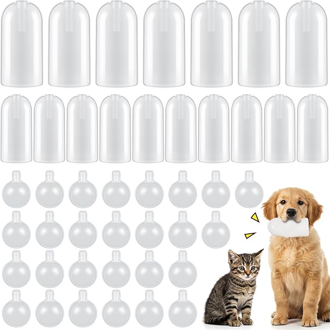 Deekin 60 Pcs Large Replacement Squeakers for Dog Bulk Pet for Repair Squeaky Cat Fix Noise Maker Insert Supplies (Novel)