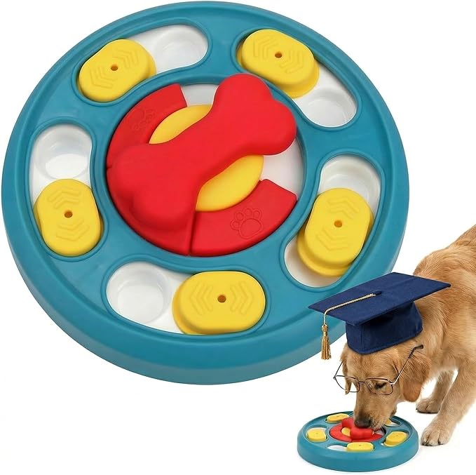 Paw-FECT Piece Interactive Dog Treat Puzzle Toy, Dog Food Slow Feeder for Mental Stimulation, IQ Training, Prevents Overeating & Fast Eating, Helps Fight Obesity, Great for All Pet Sizes/Breeds