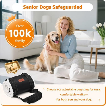 LOOBANI Portable Dog Sling for Back Legs, Hip Support Harness to Help Lift Dogs Rear for Canine Aid and Old K9 Cruciate Ligament Rehabilitation