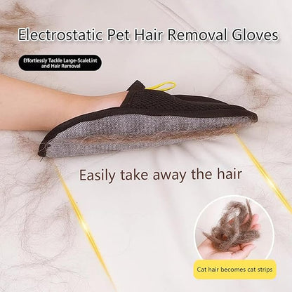2pcs Set Pet Hair Remover Glove, Grooming Gloves for Dogs and Cats,Reusable Cat & Dog Hair Remover for Couch, Furniture (24X18CM)