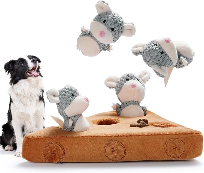 Nocciola Hide & Seek Interactive Dog Toys - Squeaky Toys for Small to Medium Dogs, Keeps Them Busy, Reduces Boredom