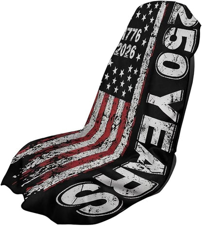 SEANATIVE 250 Years USA Car Accessories Sweat Towel Seat Cover Protectors Patriotic Cushion Covers Universal Fit for Car Truck SUV Seat for Dog & Kid Workout Outdoor or Sport Activities
