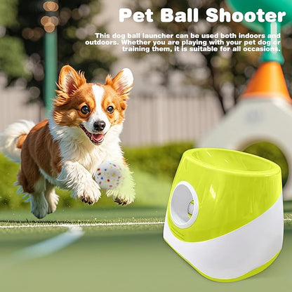 Automatic Ball Launcher for Dogs with 3 Tennis Balls - Interactive Dog Toy with 3 Adjustable Distances, Rechargeable Ball Thrower for Small & Medium Dogs, Indoor Outdoor Fetch Machine for Pet Exercise
