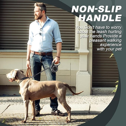 Retractable Dog Leash, 20 FT Dog Walking Leash for Small/Medium Dog or Cat up to 44 lbs, Strong Nylon Cord, Tangle Free, One-Hand Brake