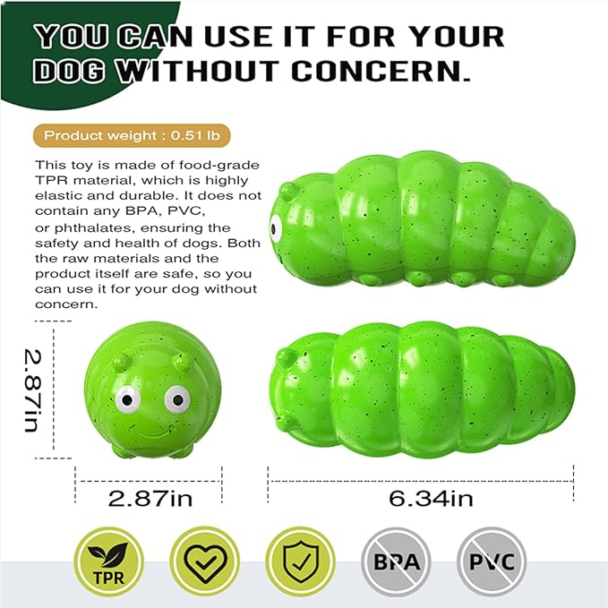 Indestructible Dog Toy for Aggressive Chewers, Extremely Tough Dog Toy for Large Breeds, Durable and Tough Latex Toy for Medium/Large Breeds,Gifts for Dogs,Green