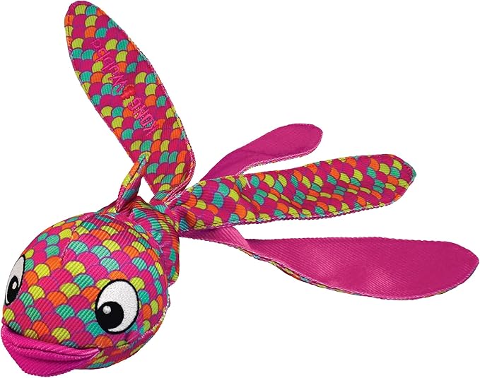 KONG Wubba Finz - Dog Toy for Tug of War & Fetch - Dog Supplies for Puppy & Dog Playtime - Outdoor & Indoor Dog Toy (Pink, Small)