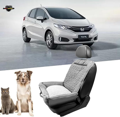 Seat Armour PetBed2Go Grey - Car Pet Bed and Seat Cover – Soft, Portable Pet Cushion for Travel – Protects Vehicle Seats from Fur, Dirt & Scratches