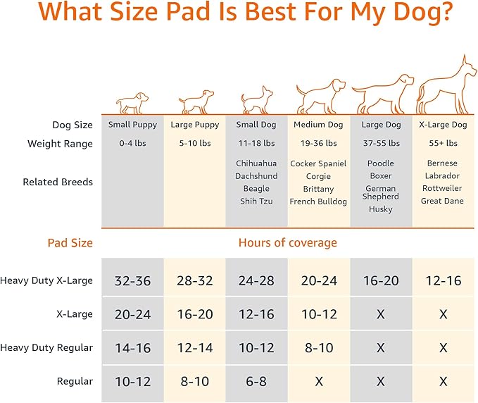 Amazon Basics Carbon Odor Control Dog and Puppy Pee Pads, 5-Layer Leak-Proof Super Absorbent, Quick-Dry Surface for Potty Training, Regular Size 22"x22", Gray, 120 Count