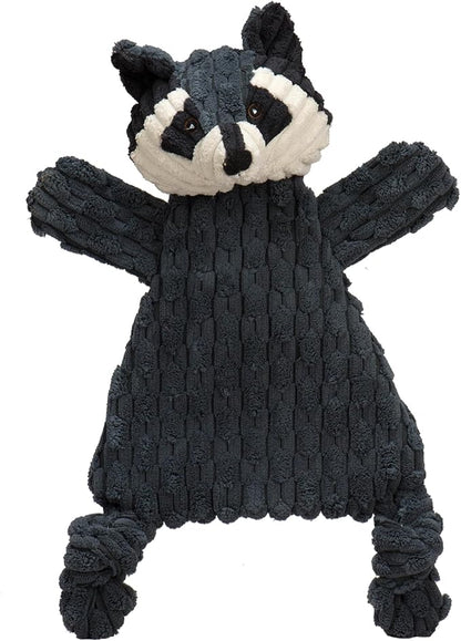 HuggleHounds Flatties - Dog Plush Toys to Keep Them Busy, Squeaky Crinkle Pet Toy for Medium and Large Dogs, Durable Stuffed Animal Toy - Reggie Racoon HuggleFlatties, Large
