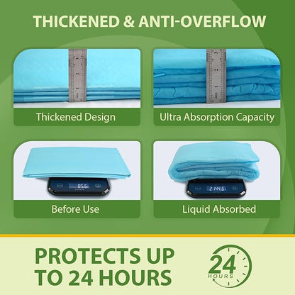 Extra Large Dog Pads 28"x34", 30 Count Thicker Puppy Pads XL, Super Absorbent Pee Pads for Dogs, Disposable Incontience Underpads for Doggies, Cats, Rabbits, Pups, Leak-Proof Pet Potty Mats