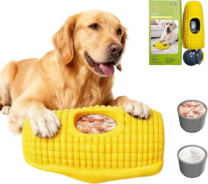 Frozen Treat Dog Toy - Freezable Coffee Wood Chew Toy for Aggressive Chewers - Natural Anxiety Relief & Slow Feeder