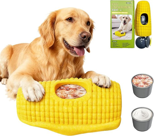 Frozen Treat Dog Toy - Freezable Coffee Wood Chew Toy for Aggressive Chewers - Natural Anxiety Relief & Slow Feeder