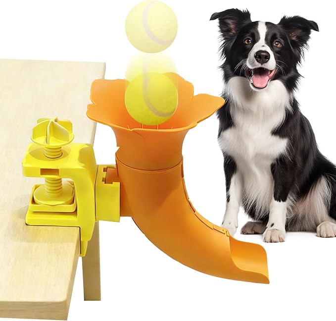 Tennis Ball for Dogs, Automatic Long Distance Non-Slip and Adjustable, Indoor Ball | For Home Garden Patio Park and Outdoor Play Areas