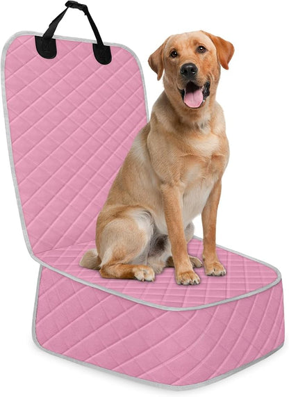 Tuwubi Dog Seat Cover Front Seat, Waterproof Car Seat Covers for Dogs, Scratch-Proof Captain Chair Bucket Seat Covers, Full Protection Pet Car Seat Protector for SUV MPV Trucks Sedans (S,Pink, 1 Set)