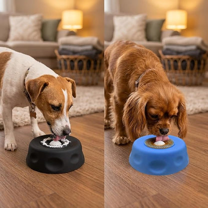 PuPa Paws Lick Bowl, Paw Calm Slow Feeder Dog Bowls for Liquid Treats, Interactive Non-Slip Dog Licking Toy Bowl, Enrichment Toy for Boredom & Anxiety Relief, Spatula & Cleaning Brush Set
