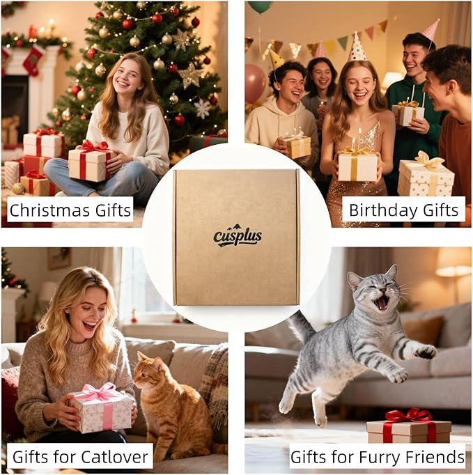 Interactive Cat Toys for Indoor Cats Enrichment Toys for Bored Indoor Adult Cats Scratching&Hunting, Kittens Supplies, DIY Cardboard Whack A Mole Cat Toy Box, Gifts for Cat Lovers