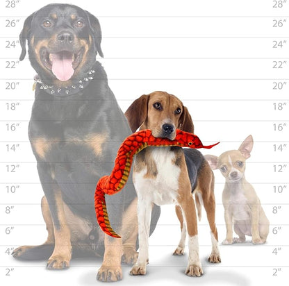 TUFFY - World's Tuffest Soft Dog Toy - Desert - Multiple Layers. Made Durable, Strong & Tough. Interactive Play (Tug, Toss & Fetch). Machine Washable & Floats (Snake, Large 2 Pack)