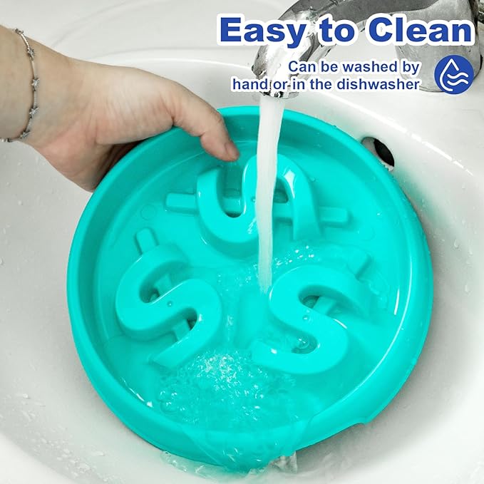 Slow Feeder Dog Bowls, Maze Dog Bowl Slow Feeder for Healthy Eating, Non-Slip Dog Food Bowl, Food-Grade Puppy Bowl, Slow Feeder Cat Bowl & Cat Food Bowl, Puzzle Dog Bowls for Small & Medium Pets