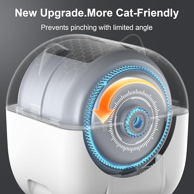 Self Cleaning Litter Box,76L Automatic Cat Litter Box Self Cleaning with APP Control,Low Noise,Safety Protection,Roll Garbage Bags,Deodorizer and Cleaning Brush for Multiple Cats