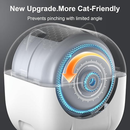 Self Cleaning Litter Box,76L Automatic Cat Litter Box Self Cleaning with APP Control,Low Noise,Safety Protection,Roll Garbage Bags,Deodorizer and Cleaning Brush for Multiple Cats