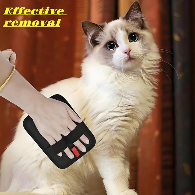 Pet Hair Removal, Electrostatic Pet Hair Removal Gloves, Cat and Dog Pet Hair Removal Tools, Suitable for Bed Sheets, Clothes, Sofas, Reusable Pet Gloves -4 Pieces