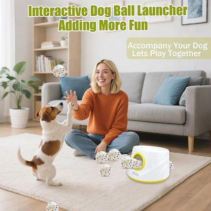 Magicorange Automatic Dog Ball Launcher, Interactive Dogs Balls Thrower for Small and Medium Dogs,Dog Fetch Machine (Lime Green)