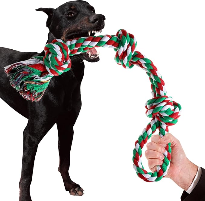 Rope Toys for Dogs - Indestructible Chew Toys for Aggressive Chewers, Tough Puppy Teething Toys for Boredom, Dental Cleaning Tug of War Toy - Great for Small to Large Breed