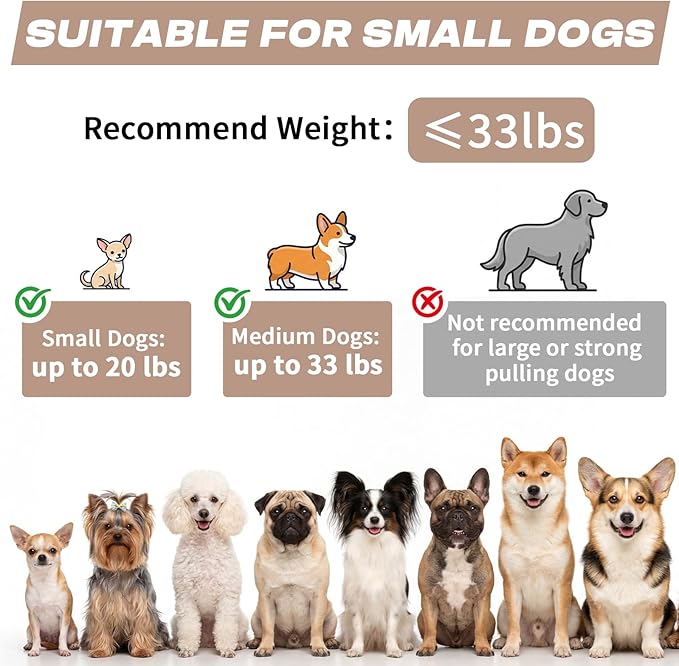 Retractable Dog Leash with USB Rechargeable Flashlight for Night Walks, 16FT Automatic Telescopic Tractor Dog Leash for Small and Medium Dogs, Beige